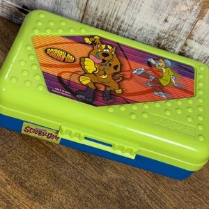 Vintage 2000 Scooby-Doo SpaceMaker Pencil Box Green Blue Rollerblade Shaggy Case